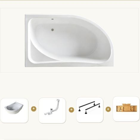Baignoire CALMA 140x90 gauche tablier + plateau (1/5)