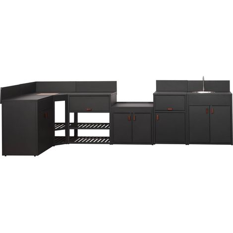 sweeek - Outdoor-Küche 6 Module Stahl
