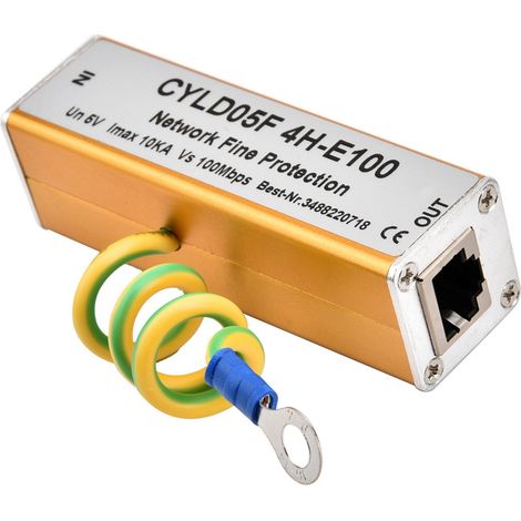 Adaptateur Parafoudre RJ45 RJ11 pour Protection Ethernet et Foudre 5V (1/5)