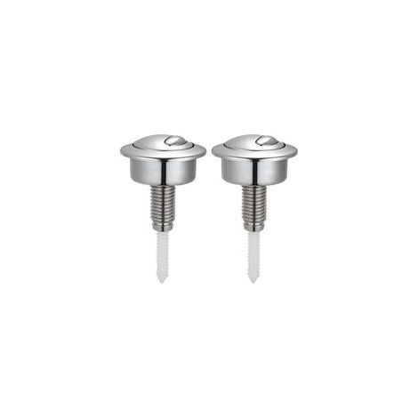 Lot de 2 boutons poussoirs à double chasse d'eau pour réservoir de toilettes Siamp pour Optima 49 Bouton poussoir à double chasse d'eau pour Twyford Vitra