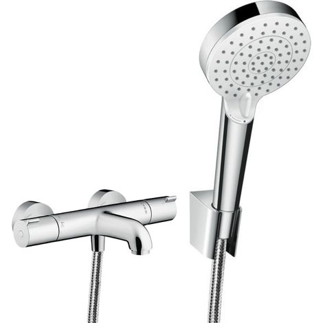 Hansgrohe Ecostat 1001 CL Pack Mezclador termostático baño/ducha + Set Crometta Porter'S 1.25m / Teleducha Vario (13201000-Vario) (1/5)