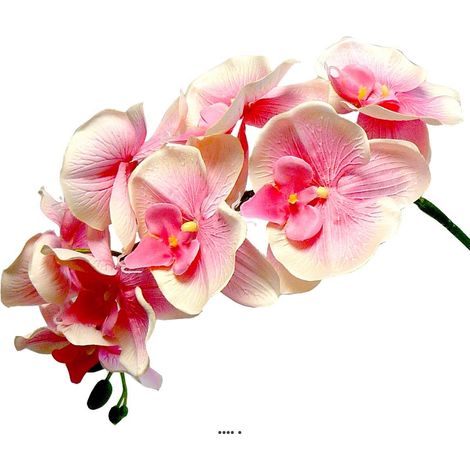 Orchidee Tao factice H105cm 8 fleurons 5 boutons qualité Rose soutenu - couleur: Rose soutenu