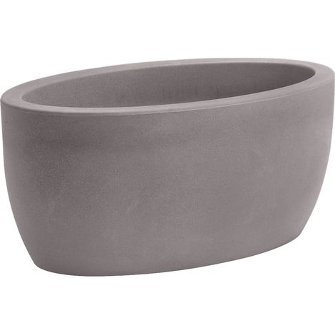 Vaso ovale resina ATHENA cm. 50 CENERE