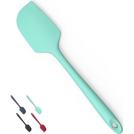 Großer Silikonspatel 28,9cm, 315℃ hitzebeständig, flexibel, antihaft, aquablaublau