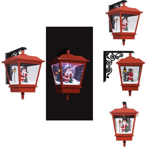 Lampe murale de Noël lumières LED et Père Noël Rouge 40x27x45cm - Lampadaire Noel - Décoration Noel - Lampe Led - Luminaire Noel - Sapin De Noel (1/5)
