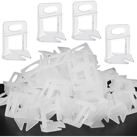 languettes de traction, système de nivellement, système de plan de carrelage, cales d'aide à la pose, languettes de 1 à 2 mm (1/5)