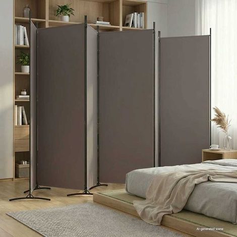 Paravent Cloison de séparation 6 panneaux - Séparateur de Jardin Anthracite 520x180 cm Tissu BV274241 - BonneVie (1/5)