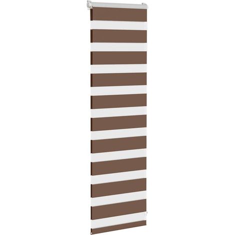Doppelrollo Braun 40x100 cm Stoffbreite 35,9 cm Polyester