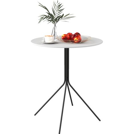 Table jardin ronde Ø 60 cm acier gris foncé intérieur extérieur