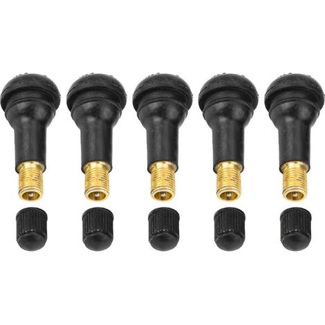 100 Pièces de Valve de Pneu TR413 Noires, Remplacement Universel pour Voiture et Moto (1/5)
