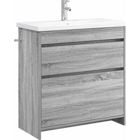 Juego de muebles de baño Sonoma gris 81 x 40 x 84,5 cm vidaXL (1/5)