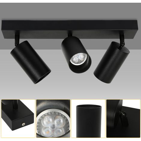 SWANEW Faretti da soffitto a LED Plafoniera moderna argento Faretto da soffitto a 3 luci (1/5)