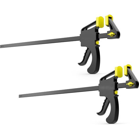 SARGENTOS DE BARRA CON AJUSTE RAPIDO 100MM PARA CAPINTERIA 2 PIEZAS (1/5)