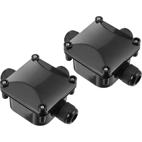 Lot de 2 boîtes de jonction extérieures étanches pour éclairage extérieur et accessoires de bricolage (1/5)