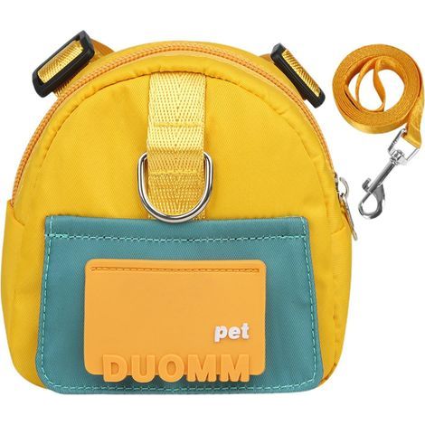 Sac à randonnée pour chiens - Sac à dos pour chiens petite taille - Sac d'école pour chiots avec double anneau en D et design sac poubelle caché pour un maximum confort, (1/5)