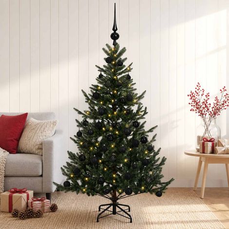 vidaXL Árbol de Navidad artificial con bolas 150 cm 150 LED (1/5)