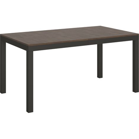 Tavolo allungabile 160/420x90 cm Everyday Evolution noce telaio e gambe antracite