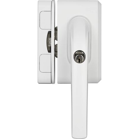 Sécurité Supplémentaire pour Fenêtres FO500N AL0125 - Verrou de Fenêtre avec Cylindre à Poussoir, à Verrouillage Identique - Niveau de Sécurité 10 - 71329 - Blanc (1/5)