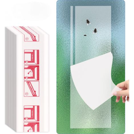 Pièges à insectes, papier collant à insectes, pièges à mouches, plaques collantes transparentes à insectes,-40 pièces- 20.58cm (1/5)