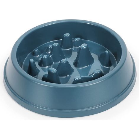 Anti - étouffement Slow Food Bowl chien épaississement Feeder fournitures pour animaux de compagnie (bleu) (1/5)