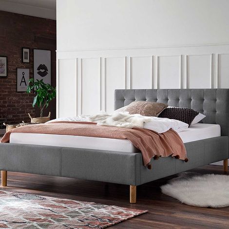 Lit Marilou 120x200 - gris (1/5)