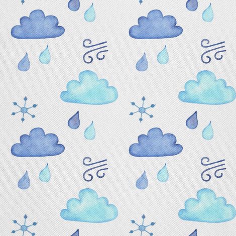 Telas decorativas para exteriores Oxford - motivo de nubes de lluvia y viento (1/5)