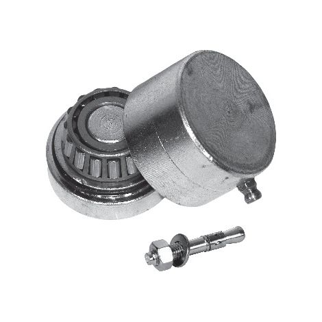 Deco Fer Forge – Pivot bas à bille articulé pour portail – Ø45mm – Acier – Charge max 500kg – À souder – Compatible tubes 30x30mm et 40x40mm