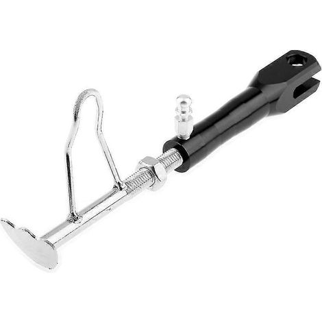 CNC-gefräster Aluminium-Motorrad-Seitenständer, verstellbar, schwarz (1/4)