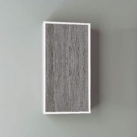 MUEBLE AUXILIAR DE BAÑO ALTO CONUNA PUERTA Y 3 ESTANTES COMBI: GRIS CENIZA Y BLANCO