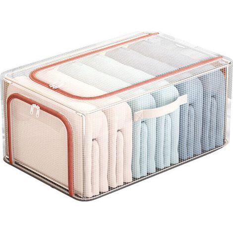 Armoire de grande capacité avec poches cousues, armoire en PVC, boîte de rangement pliable multicouche (1/5)
