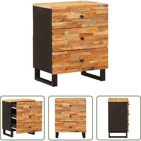 vidaXL Mango Holz - Bettkasten Braun 50 x 33 x 62 cm Massivholz Mango (1/5)