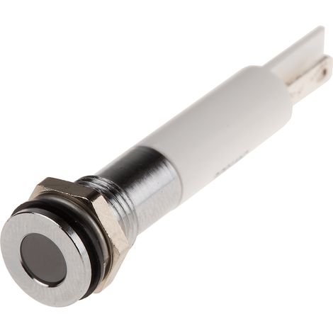 Voyant LED lumineux Blanc RS PRO, dia. 8mm, 220V c.a., IP67 ( Prix pour 1 ) (1/2)