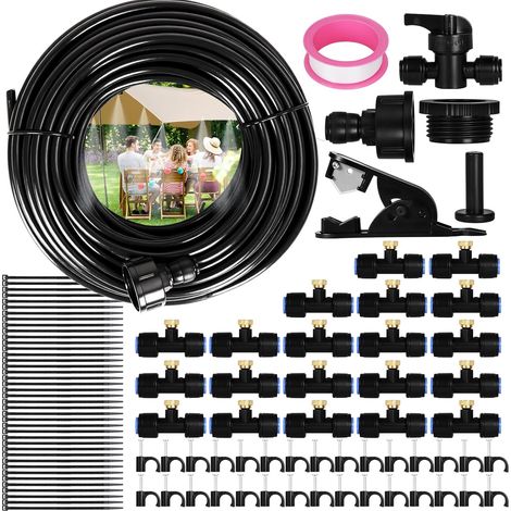 1 Kit Irrigation 18m, Buses Métal, Tuyau PE, Pour Jardin, Patio