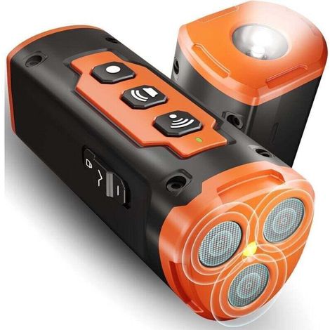 Ulisem Dispositif anti-aboiements à ultrasons pour chien, dispositif anti-aboiements multimode, avec lampe de poche LED, lampe de poche stroboscopique, dispositif de dressage de chien haute puissance
