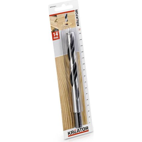 Broca para madera kreator 14x160 mm 2 filos de corte