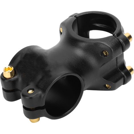 Potence Vélo Noir Alliage Aluminium 31.8mm, Angle ±7° pour Guidon Court, Compatible Tous Types Vélos (1/5)