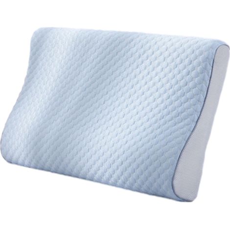 Taies d'oreiller de rechange pour oreillers profilés, taies d'oreiller cervicales en mousse à mémoire de forme avec fermeture éclair, protège-oreillers cervicaux en coton doux. (1/5)