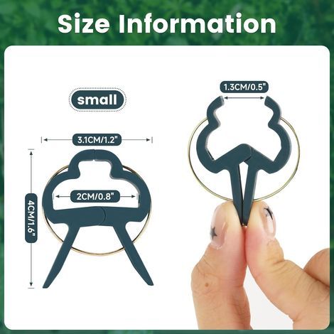 KINGLAKE 50 Pieces Clips Plantes, Pince Attache Plantes Grimpante, Tuteur pour Tomates, Vigne, Légumes - S Taille (1/4)