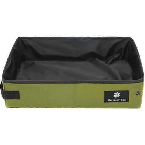 Toilettes pliables pour animaux, vert olive 40x30x10cm, conviennent à une utilisation intérieure et extérieure (1/5)