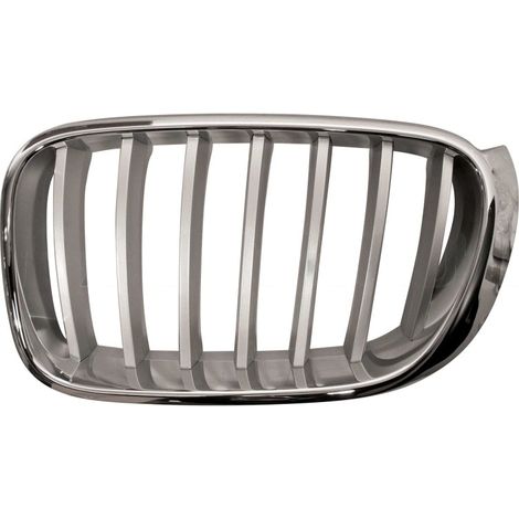 Grille de calandre avant gauche contour chromé et lames chromées BMW X3 2 F25 phase 2 2014-2017