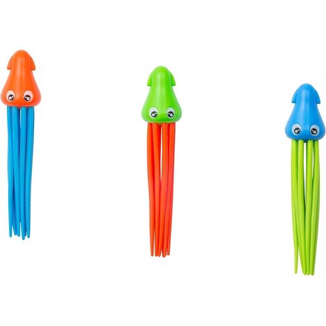 3 jouets de bain en forme de pieuvre et de calamar, jouets de plongée pour piscine, anti-stress sensoriel, jeux aquatiques pour enfants à partir de 5 ans (1/5)