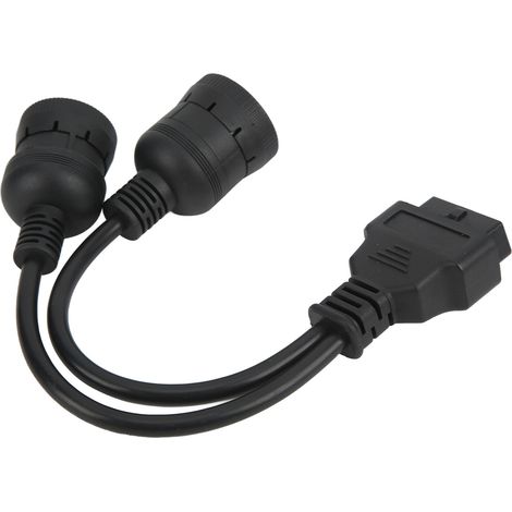 Câble adaptateur en Y de diagnostic J1708 6 broches J1939 9 broches vers OBD2 16 broches femelle pour camions, bus et remorques diesel poids lourds (1/5)