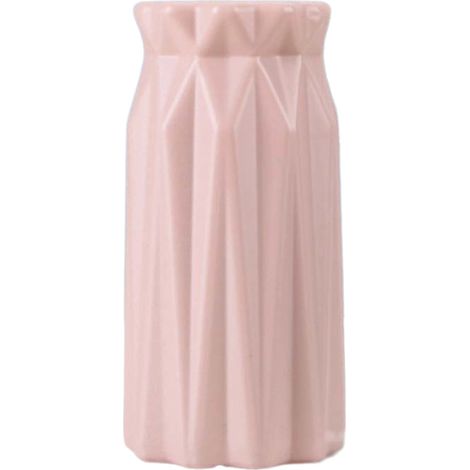 Vase en céramique rose, vase de décoration intérieure, vase de cheminée, convient pour la chambre, la cuisine, le salon et comme cadeau d'anniversaire. (1/5)