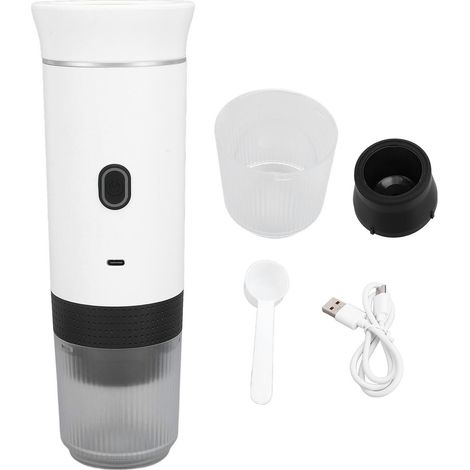 Cafetera portátil recargable de 2500 mAh, diseño delgado, compatible con portavasos de coche, extracción con un solo toque, inalámbrica. (1/5)