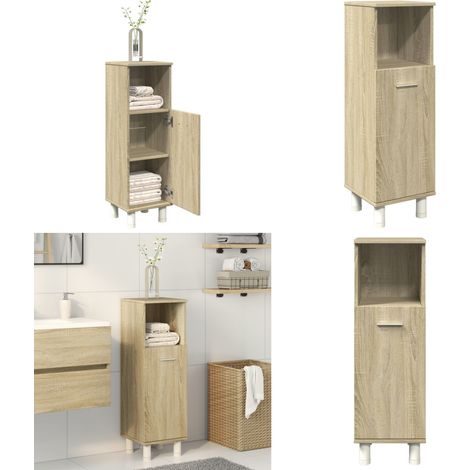 vidaXL Badschrank Sonoma-Eiche 30,5x30x95 cm Holzwerkstoff