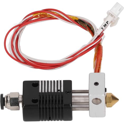Ensemble hotend imprimante 3D 24V 40W, tube chauffant, buse laiton 0,4mm, bloc aluminium, kit extrudeur compatible ET4 (1/5)