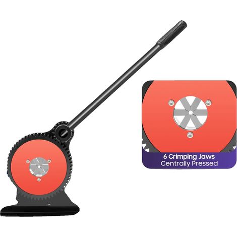 Máquina de engaste manual, material de hierro, 6 mordazas de engaste, diámetro de tubería aplicable de 6 a 32 mm, tamaño de placa 45,5 x 10 cm, peso bruto 13,5 kg. (1/5)