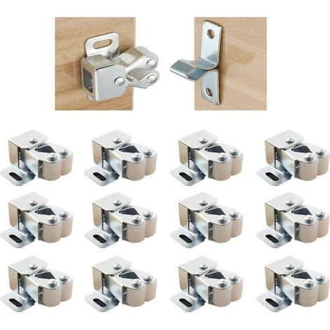 12 pezzi di perline per carte touch con clip per porta con ventosa magnetica argentata (1/5)