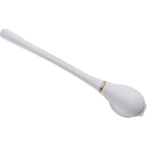 Toilettenbürste aus weißem Perlmutt-Silikon, innovativer, leichter Luxus, automatisches Öffnen/Schließen, gründliche Reinigung, baseballschlägerförmiger Griff (1/5)