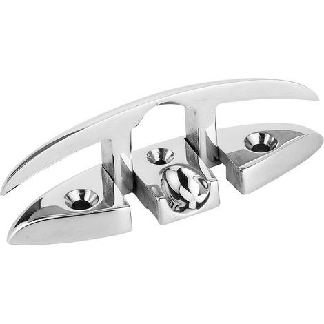 Taquet rabattable de 12,7 cm (5 po) en acier inoxydable 316, quincaillerie pour ponton et bateaux, accessoires nautiques (1/5)